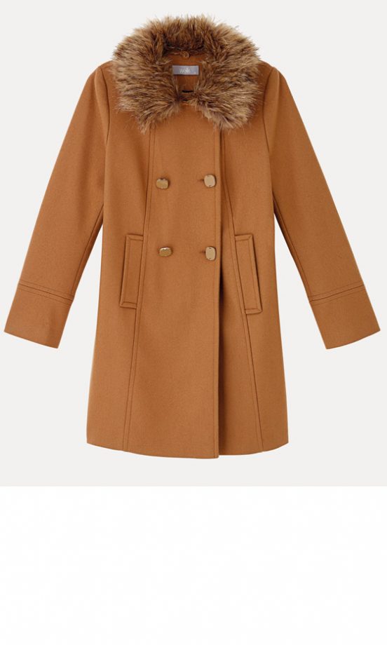 Wallis Camel Fur Collar Coat, £100