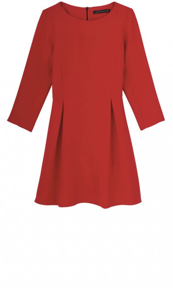 Zara Red Long Sleeve Dress £69.99 - In Store Only