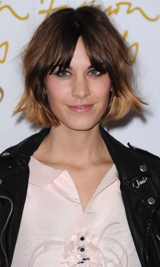 Alexa Chung With A New Bobbed Hairstyle At The British Fashion Awards 2010