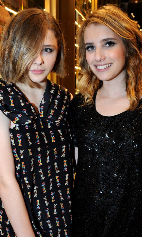 Chloe Moretz And Emma Roberts At The Miu Miu London Store Opening Party 2010
