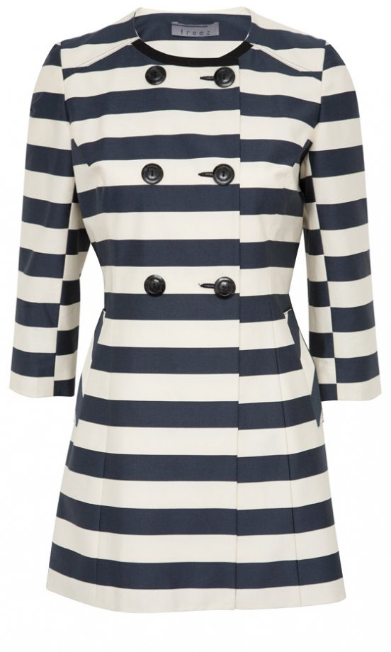 Asos Nautical Stripe Coat, £70 - Arriving Online Soon