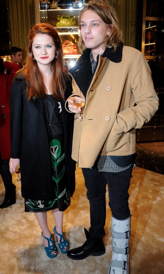 Bonnie Wright And Jamie Campbell Bower At The Miu Miu London Store Opening Party 2010
