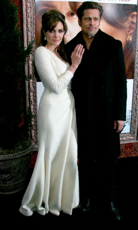 Angelina Jolie And Brad Pitt At The Premiere Of The Tourist In New York, 2010