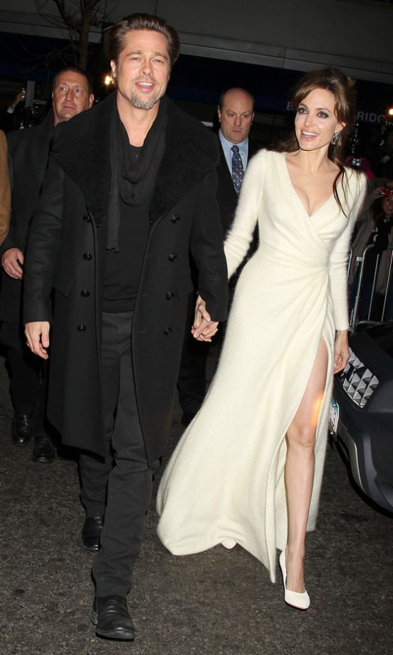 Angelina Jolie And Brad Pitt Arrive At The Premiere Of The Tourist, New York 2010