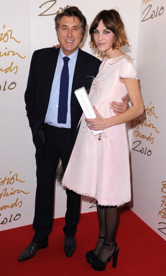 Bryan Ferry And Alexa Chung At The British Fashion Awards 2010