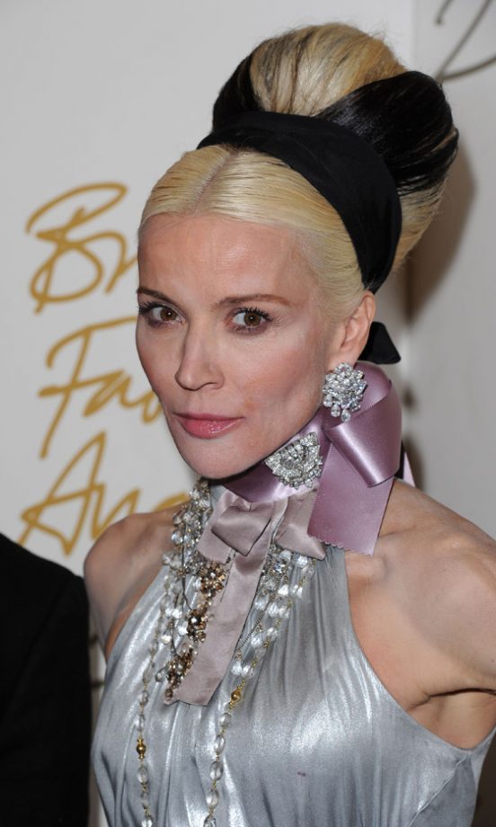 Daphne Guinness Wearing Statement Jewellery And Hairband At The British Fashion Awards 2010