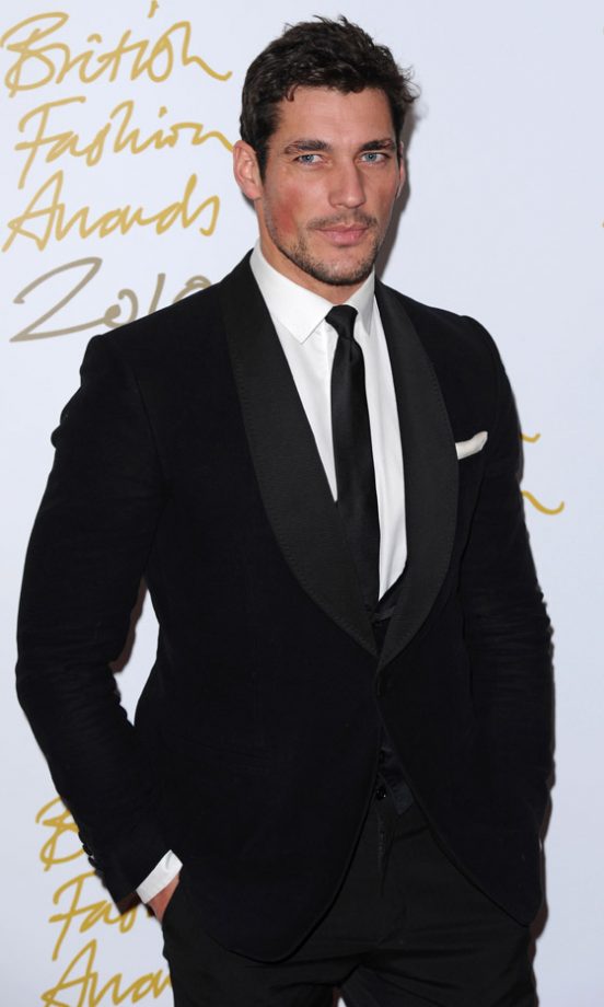 David Gandy Strikes His Best Pose At The British Fashion Awards 2010
