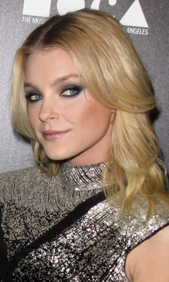 Jessica Stam Wearing Smokey Eye Make-Up At The Escada Flagship Store Launch In LA, 2010