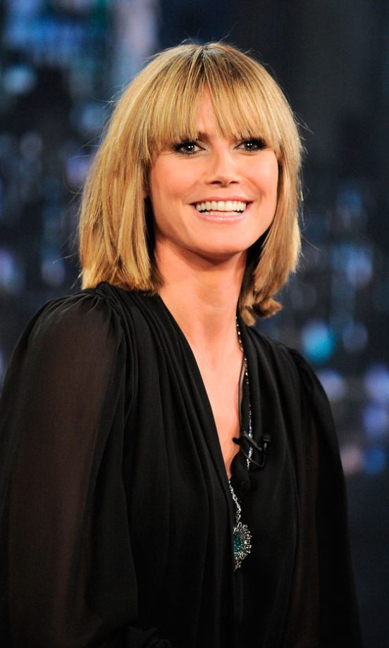 Heidi Klum's '70s-Inspired Long Bobbed Hairstyle
