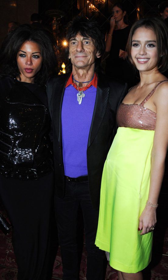Ana Araujo, Ronnie Wood And Jessica Alba At The Miu Miu London Store Opening Party 2010