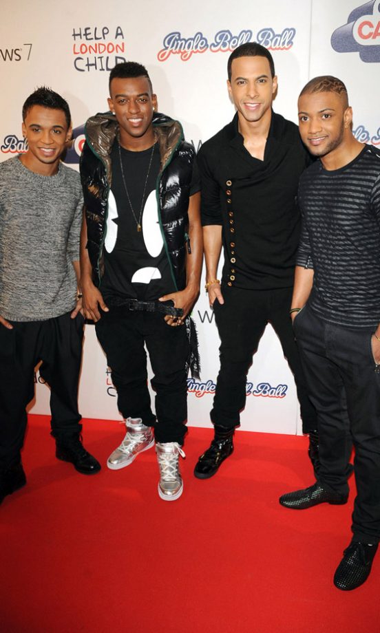 Aston Merrygold, JB, Marvin Humes And Oristé Williams At The Capital FM Jingle Bell Ball 2010