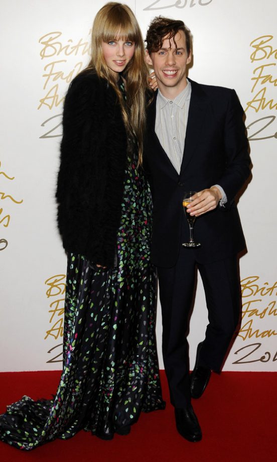 Model Edie Campbell With Johnny Borrell At The British Fashion Awards 2010