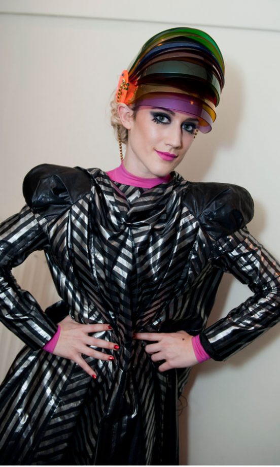 Katie Waissel Looks Futuristic Backstage On The X Factor 2010
