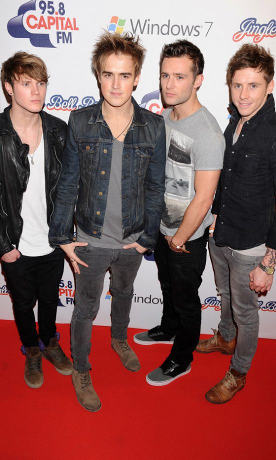 Dougie Poynter, Tom Fletcher, Harry Judd And Danny Jones From McFly At The Capital FM Jingle Bell Ball 2010
