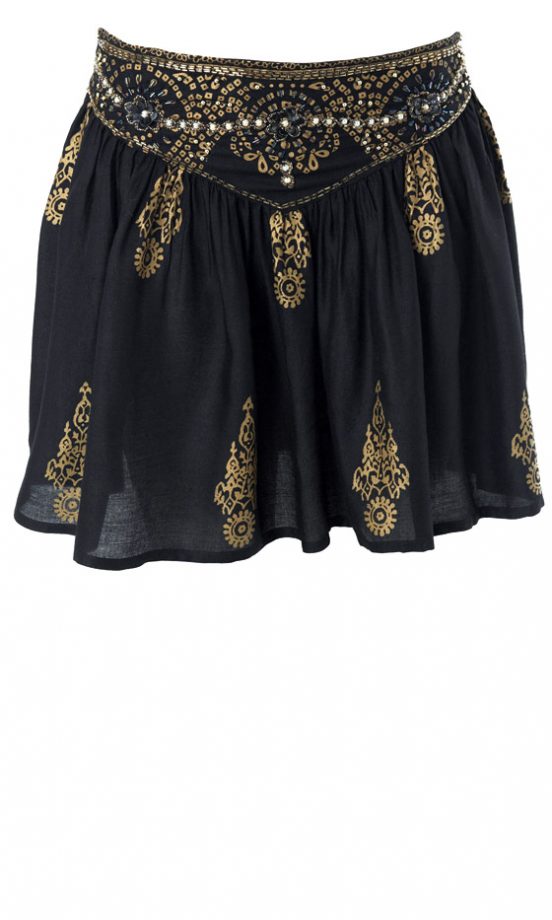Miss Selfridge Black Embellished Skirt, £32
