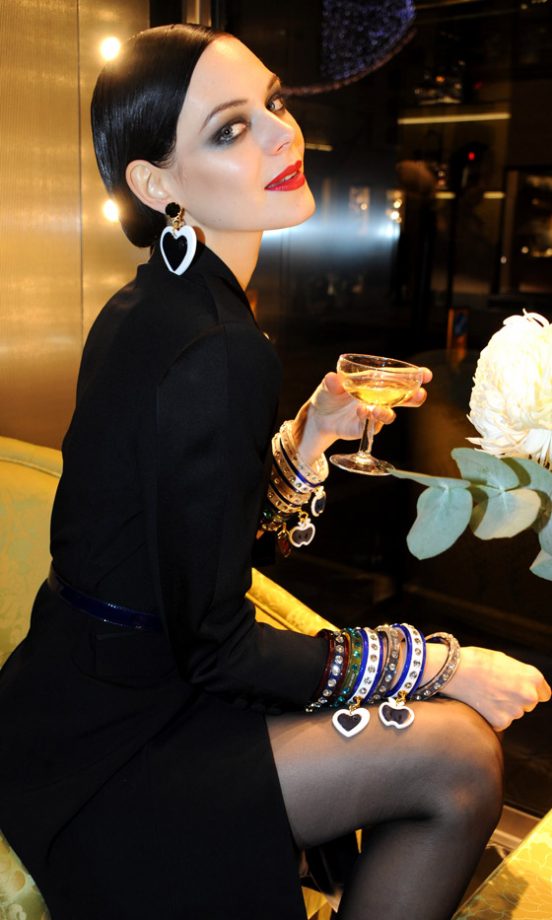 A Model Strikes A Pose At The Miu Miu London Store Opening Party 2010