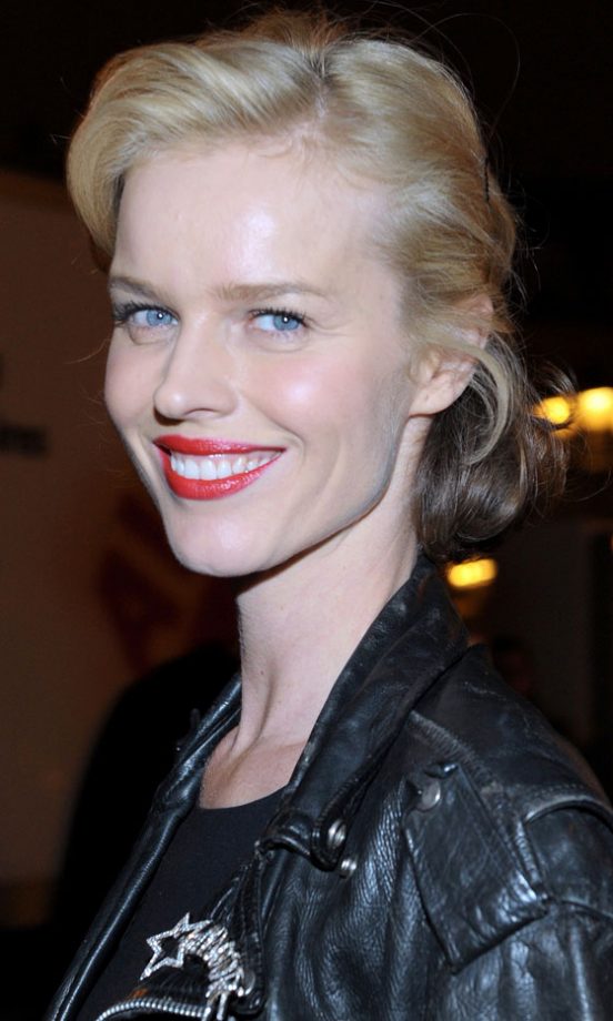 Eva Herzigova At The Etam Lingerie Show Wearing A Side-Bun Hairstyle, January 2010