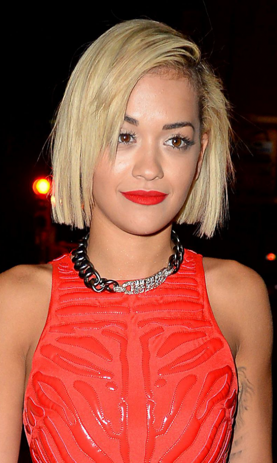 Rita Ora Rocks Her New Blunt Bob Out And About In Soho, 2013