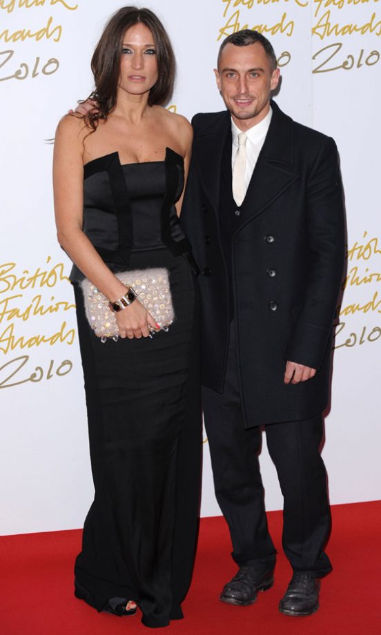 Fashion designer Richard Nicoll With A Friend At The British Fashion Awards 2010