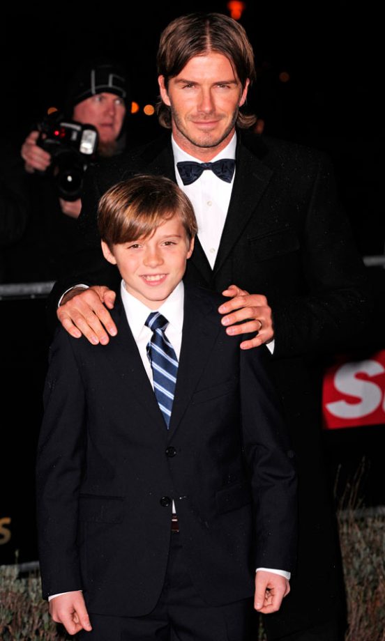 David Beckham With His Son Brooklyn Beckham At The Sun Military Awards 2010