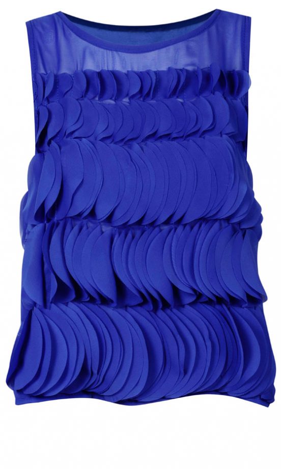 We Love The On Trend Colour Of This Miss Selfridge Circle Detail Sheer Top, £38