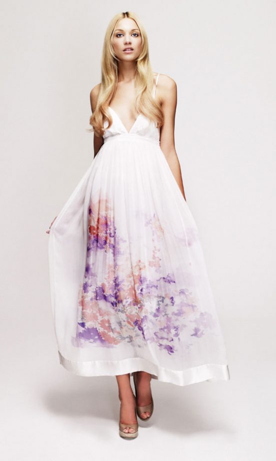 New Look Floral Maxi Dress, £34.99 And Nude Shoes, £24.99 - In Stores Soon