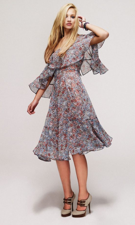 We Want It All: New Look 70's Cape Dress, £39.99, Bracelets £6.99 And Cream Shoes, £26.99 - In Stores Soon