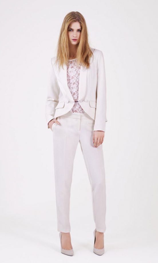 Warehouse Spring/Summer 2011: Blazer, £65, Lace Top, £35 And Capri Pants, £45
