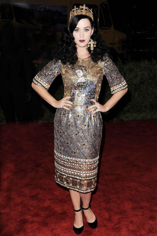 Katy Perry At The Met Gala Wearing Dolce & Gabbana, 2013