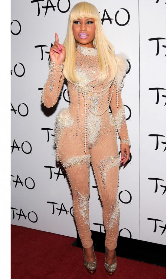 Birthday Suit: Nicki Minaj Wears A Revealing All In One To Her 26th Birthday Party, December 2010