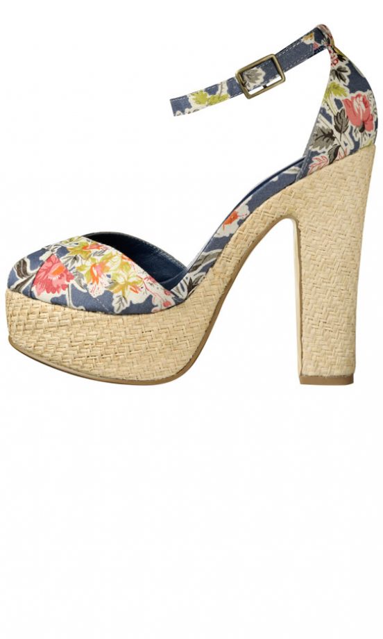 Dorothy Perkins SS11: Blue Floral And Raffia Shoes, £40