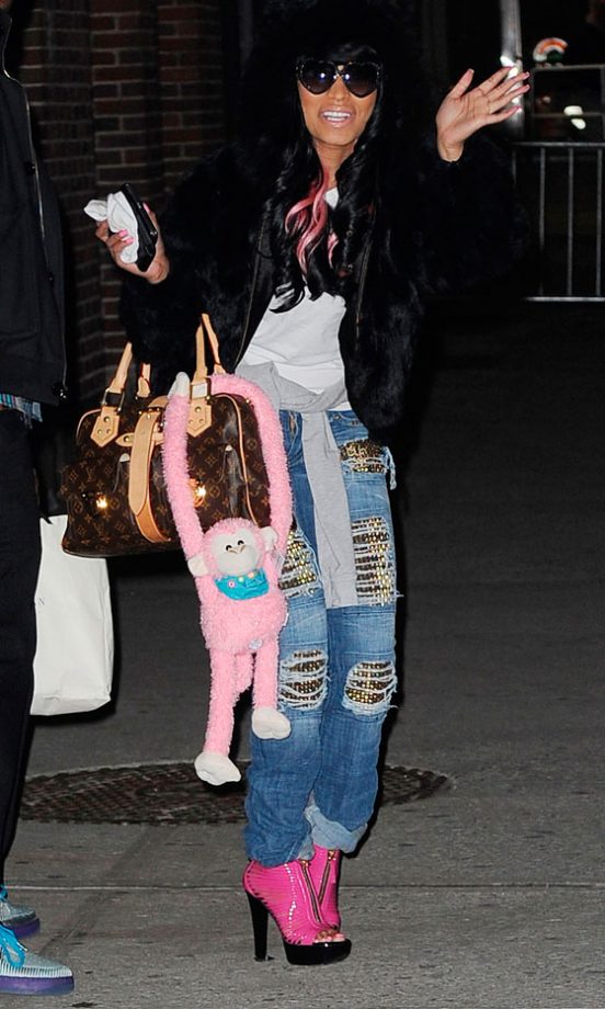 Nicki Minaj Brings A Pink Pal Along To The David Letterman Show, February 2010