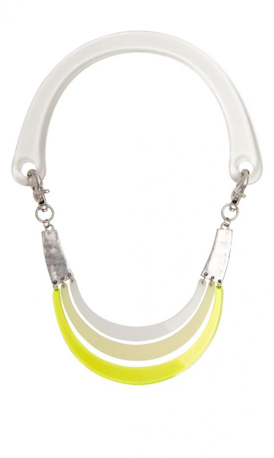 Asos Black Perspex Multi-Layer Bib With Neon Flash, £28