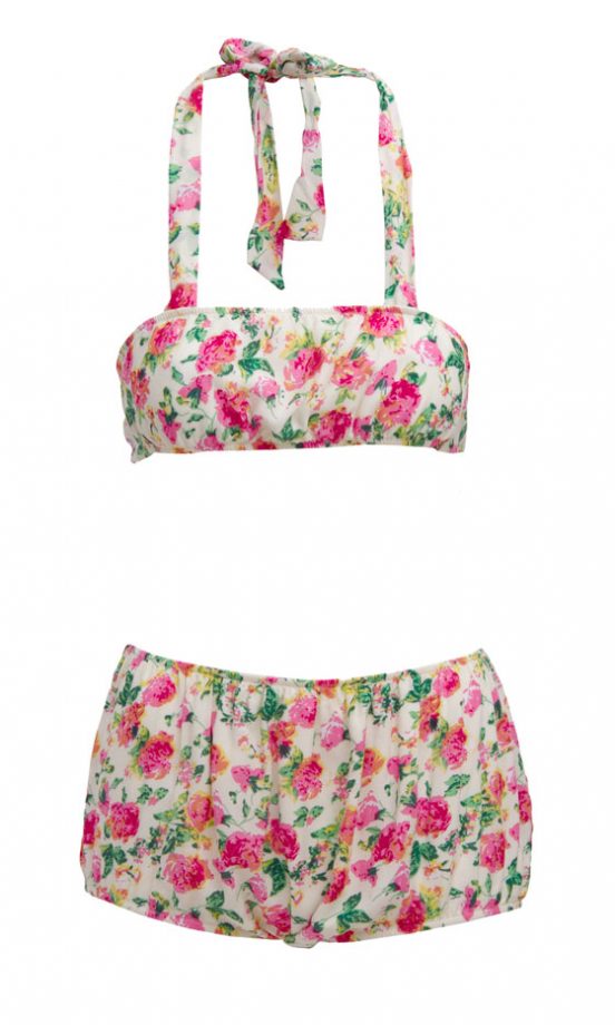 Make Waves WIth Asos Oriental Floral Bikini Top, £16 And High Waist Bottoms, £9
