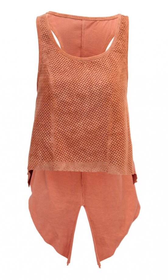 Wear This Asos Perforated Suede Crop Top With Denim Shorts, £45