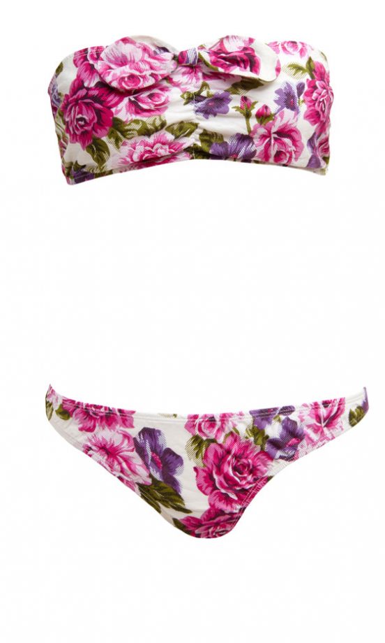 We Love The Floral Print On This Asos Tapestry Rose Print Bandeau Bikini