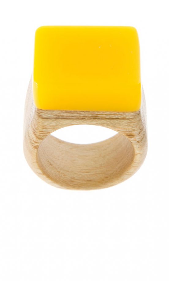 Asos Wooden Ring With Coloured Perspex Top Will Brighten Up Any Outfit, £10
