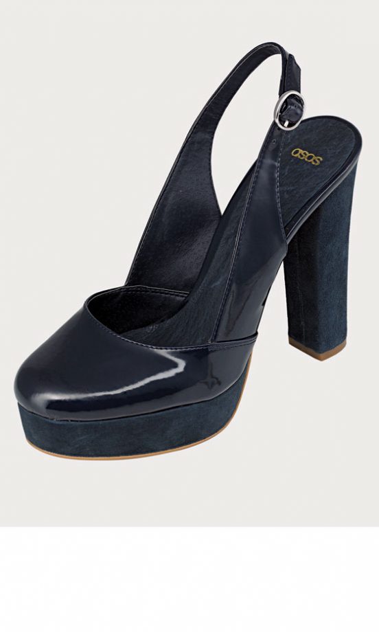 Asos Patent & Suede Slingback Court Shoes, £50