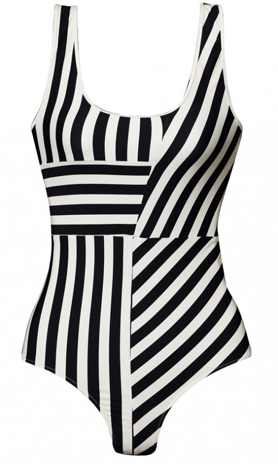 H&M Black And White Striped Swimsuit, Spring/Summer 2011