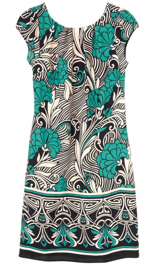 Dorothy Perkins Black/Green Print Shift Dress, £36
