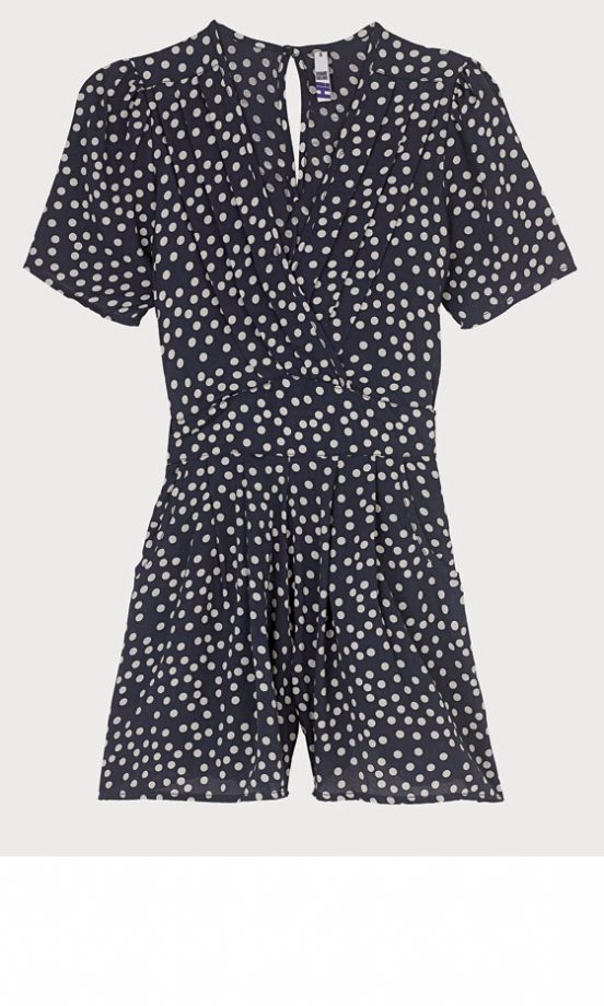 H! By Henry Holland Navy Polka Dot Playsuit, £35