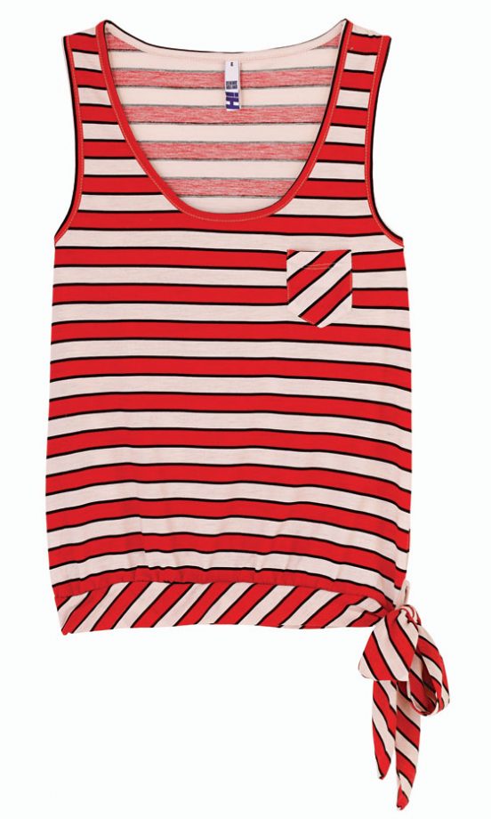 H! By Henry Holland Red Striped Tied Top, £16