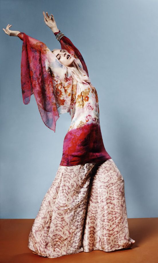 Topshop Floral Print Tunic And Floral Print Palazzo Trousers