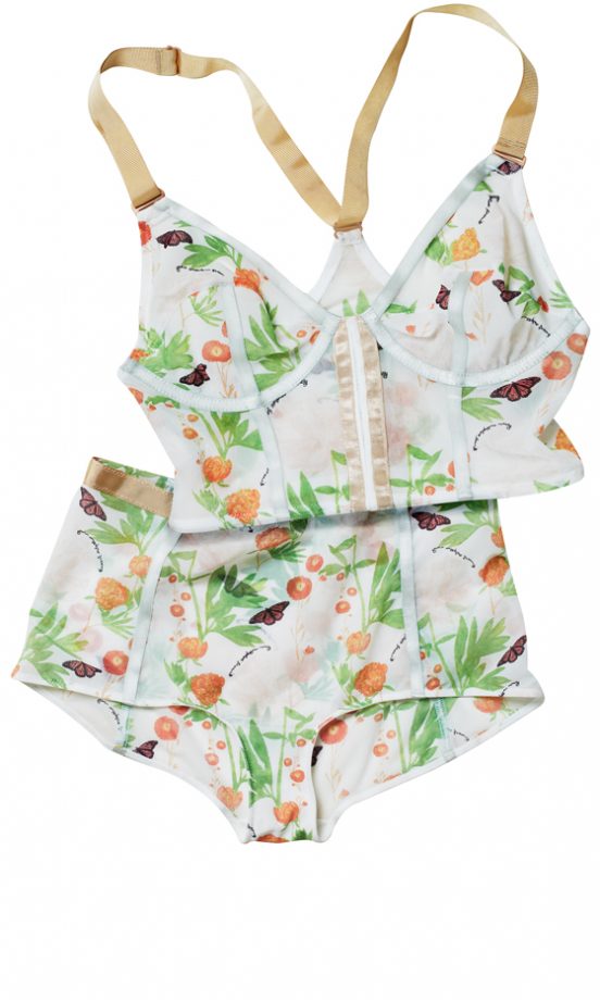 H&M Butterfly And Flower Print Lingerie Set, Spring/Summer 2011