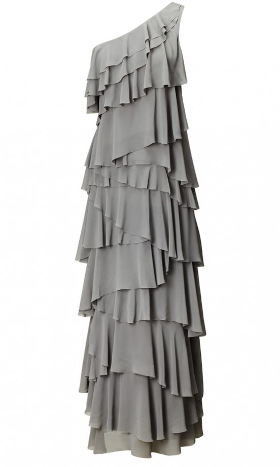 H&M Grey Ruffle Tiered Maxi Dress, Spring/Summer 2011