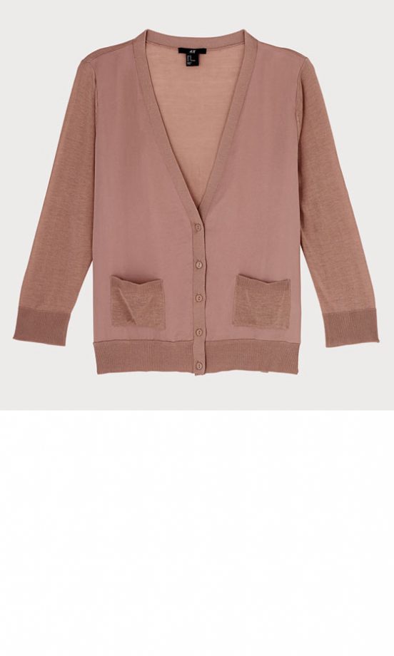 H&M Pink Cardigan, £24.99 - In Stores Only