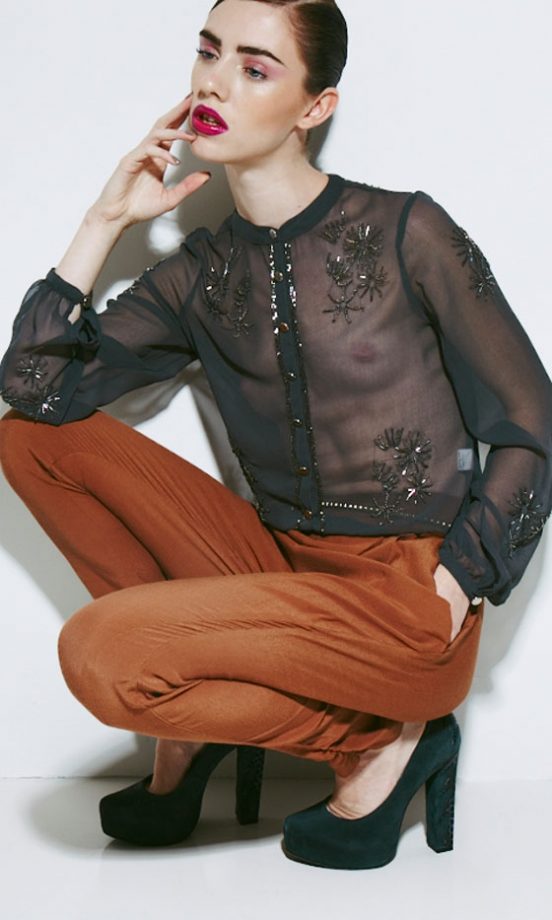 River Island Black Sheer Top, £34.99 - In Stores Only