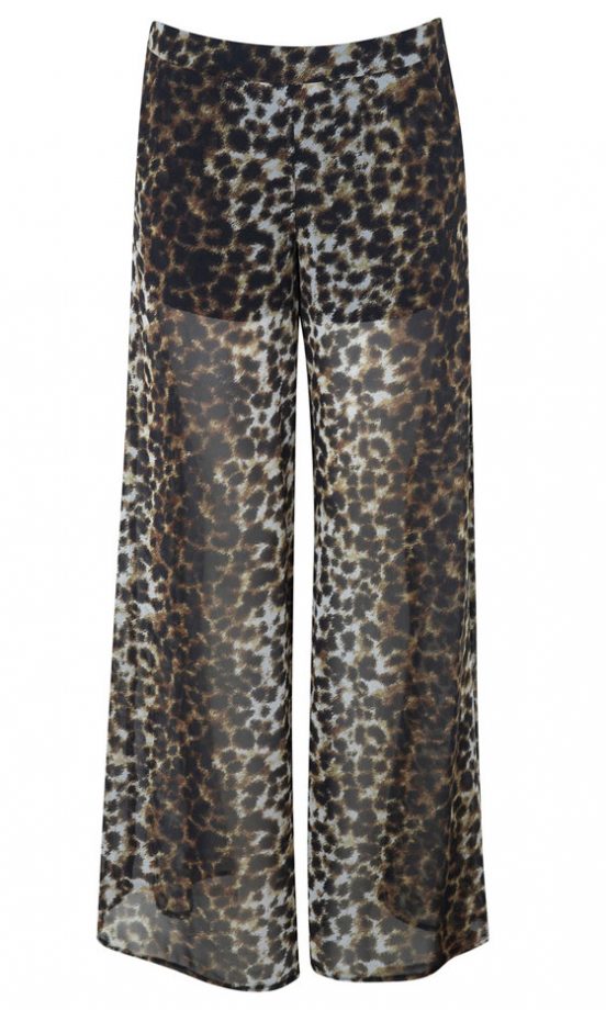 Miss Selfridge Animal Wide Leg Trousers, £45