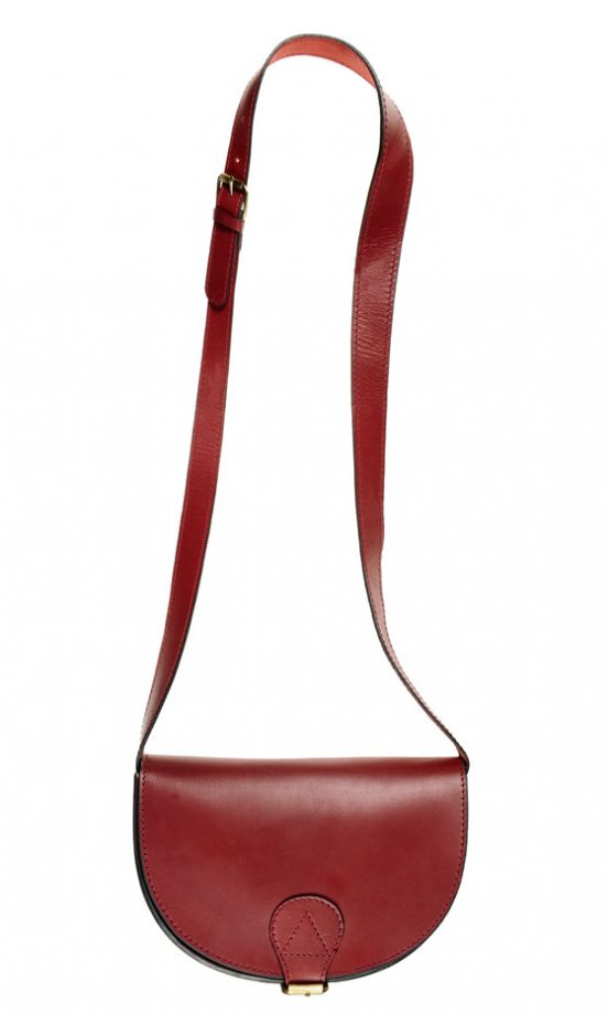 Miss Selfridge Red Leather Buckle Bag, £30