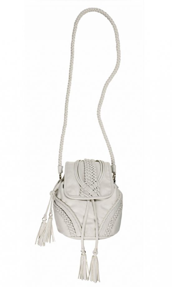 Miss Selfridge White Plait Bag, £35